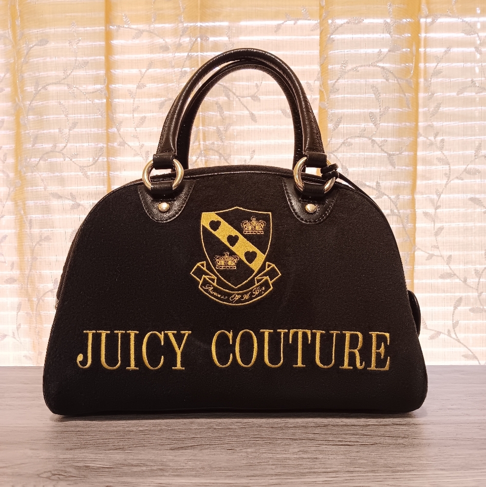 Rare Vintage Y2K JUICY COUTURE Love P&G Princess of a Bag Velour Bowler EUC